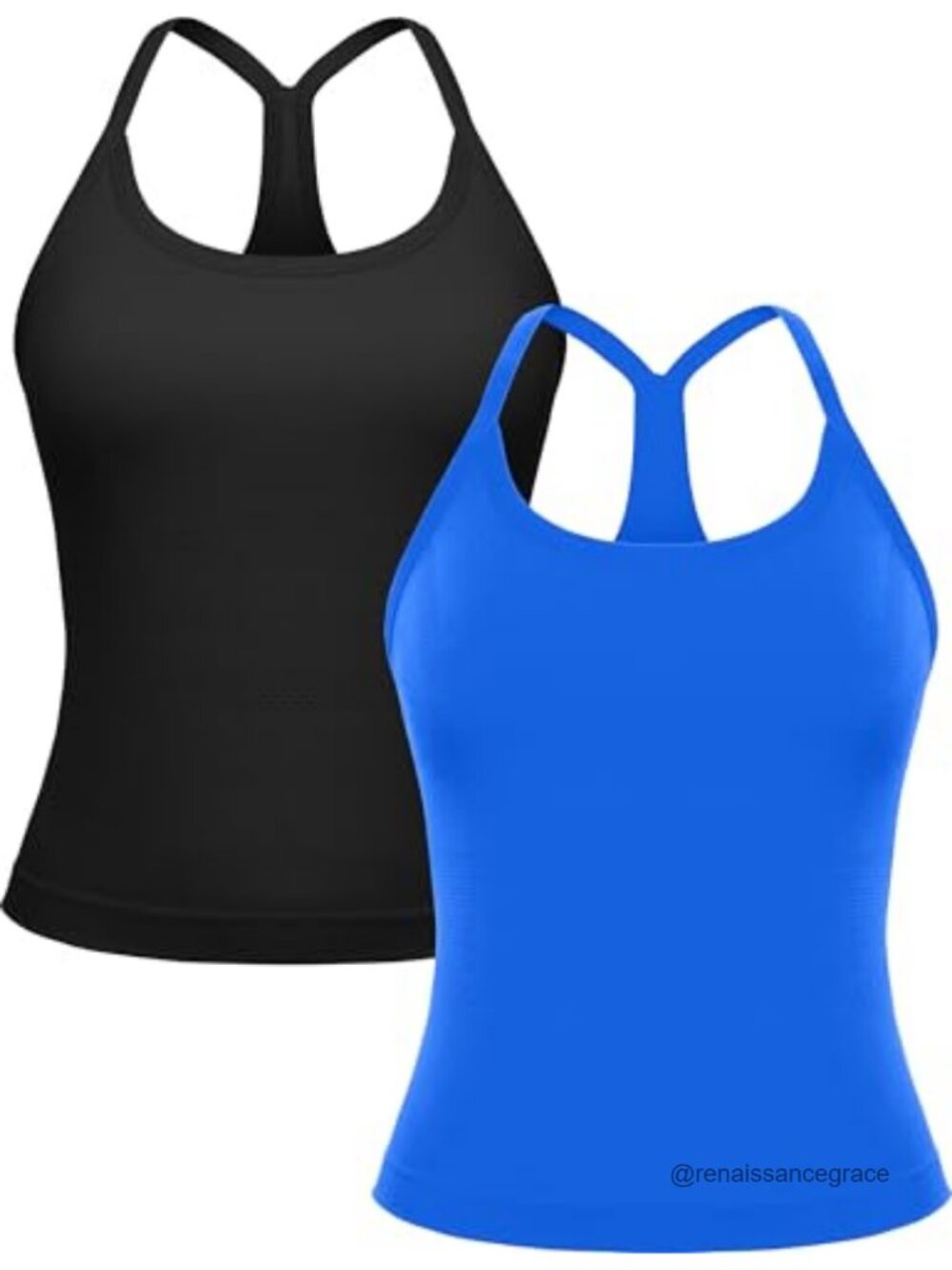 Seamless Racerback Tank Tops Built in Bra Workout Yoga Athletic